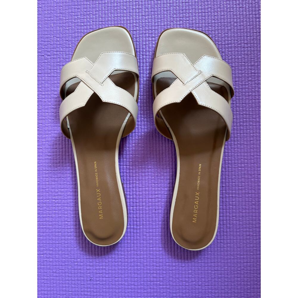 NWT Margaux Luxe Leather The MX Sandal in Latte Calf size size 7 Flats Womens - Picture 2 of 10